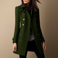 Laura™ | Trendige Damenjacke mit Knöpfen – Grün