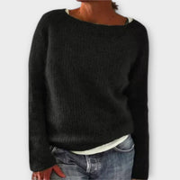 Emilia | Vintage Islandpullover – Schwarz