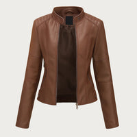 Jeniffer™ | Lederjacke im modernen Stil – Dunkelbraun
