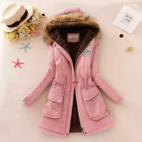 Therelle™ - Herbst-/Winterjacke mit Kapuze Stickerei und Tailliertem Schnitt – Rosa