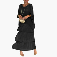 Regina | Elegantes langes Kleid – Schwarz