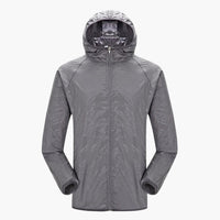 Trenchcoat mit Kapuze für Unisex – Hellgrau