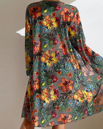 Sunflower | Dreiteiliges Bikini-Set mit Blumen