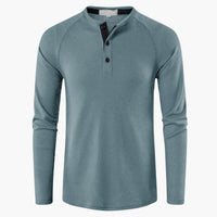 Erik | Klassisches Langarm-T-Shirt – Hellblau