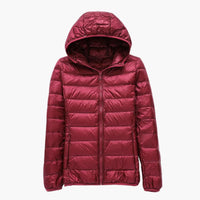 Noor | Winterjacke mit Daunen – Rot