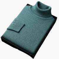 Alexander | Gestrickter Rollkragenpullover – Grün