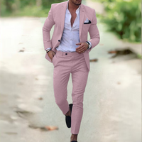 Ezra - Eleganter Anzug für Herren (Jacke + Hose) – Rosa