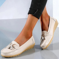 Damen Quaste Slip Auf Halbschuhe | Lässig – Khaki