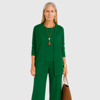 Kirsten | Damen Lounge Set Dreiteilig Minimalistisch Komfort Cozy Modern – Grün