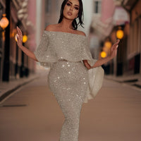 Heidi-Mode | Hochwertiges Abendkleid – Champagnerfarbenes Gold