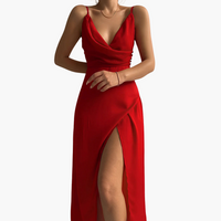 Jasmin | Elegantes trägerloses Kleid – Rot