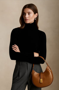 Ella | Damen Kaschmirpullover modern & komfortabel – Schwarz