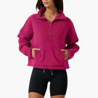 Sabrina | Polar Fleece Sweatshirt – Fuschsia Rosa