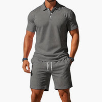 Nathan™ | Sommer Polo-Set – Hellgrau