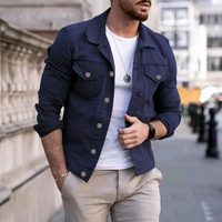 Jeansjacke für Herren - Stylische Sommerjacke für den Sommer – Dunkelblau