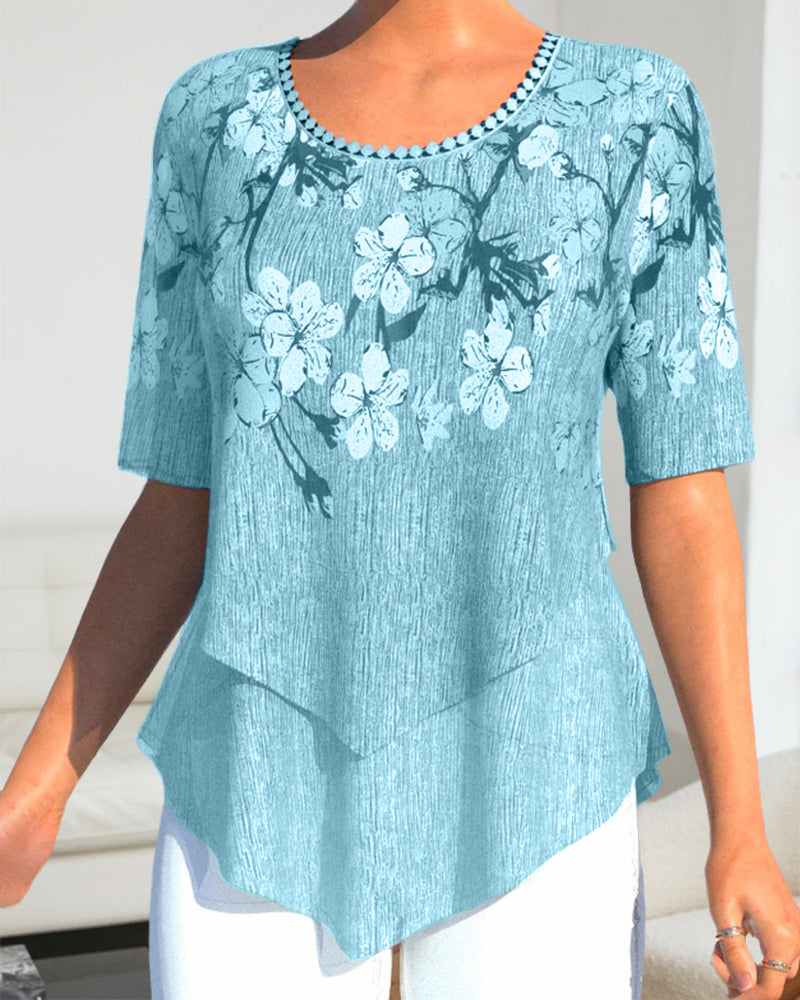 Elysia - Blumenmuster-Oberteil