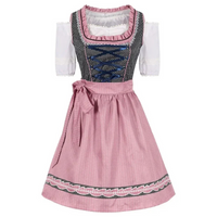 Damen Rosa Oktoberfest Dirndl Kleid – Rosa