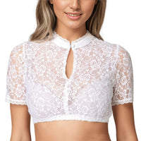 Rozanne - Zeitgemäße Oktoberfest-Dirndlbluse – Weiß