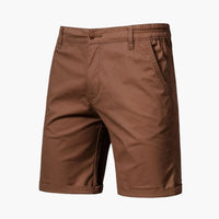 Herren Baumwollshorts mit Gummibund und Seitentaschen – Braun