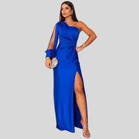 Ilse | Glamouröses Drapé-Kleid – Blau