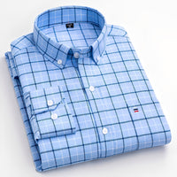Nikolas - Elegantes Herrenshirt mit Karomuster – Hellblau