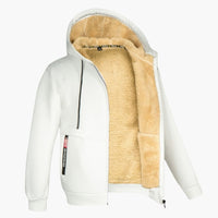 Erik | Fleece-Kapuzenpullover für Männer – Weiß