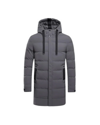 Vinzenz® | Lange Winterjacke Gianluca – Grau