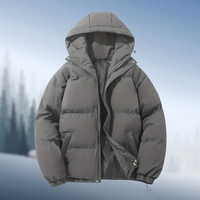 Klassisches Design Kapuzenjacke – Dunkelgrau