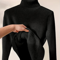 Élise – lässiger und minimalistischer Rollkragenpullover – Schwarz
