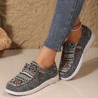 Damen Vintage Geometrische Schuhe – Graphitfarbe