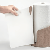 WoodRipple – Toilettenpapierhalter aus Holz – Weiß