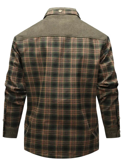 Keyanna | Vintage karierte Collegejacke aus Polyester-Baumwoll-Mischgewebe