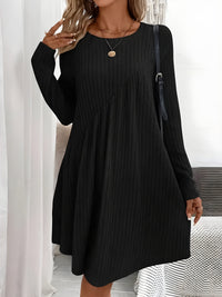 Vina - Bequemes Strickkleid – Schwarz