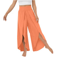 Heidi-Mode | Bequeme Yogahose mit Weitem Bein – Orange