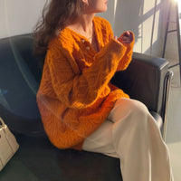 Tyra - Eleganter Gemütlicher Pullover – Orange