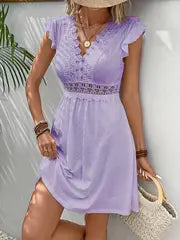 Florence | Women'S Summer V-Neck A-Line Dress – Lila
