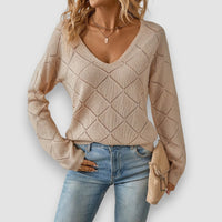 Ruby | Langarmpullover – Beige