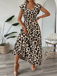 Osyrel - Bedrucktes Midikleid – Leo-Muster