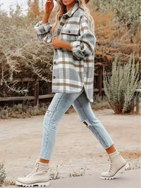 Heidi-Mode | Kariertes Overshirt Mit Knopfverschluss – Gemischt