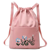 Praktischer, leichter Rucksack für Damen | Kordelzug – Rosa