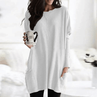 NINA - ÜBERGROßER PULLOVER – Weiß