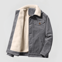 DIETRICH - CORDJACKE MIT FLEECEFUTTER – Grau