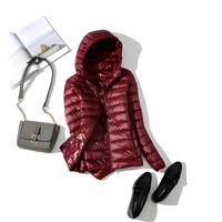 Celestiney - Superleichte Damenjacke – Dunkelrot