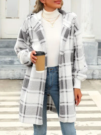 Reryolha | Strickjacke mit Kapuze und Plüschfutter für den Alltag – Hellgrau