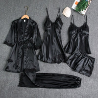 Helene | 5-teiliges Nachtwäsche-Set – Schwarz