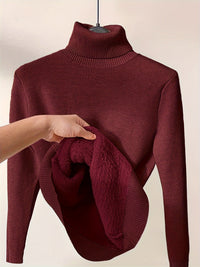 Stilvolle Damen Rollkragenpullover – Rot
