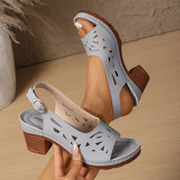 Raveyne - Cut-out-Sandaletten – Grau