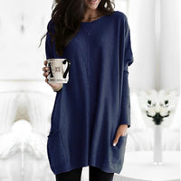 Marcella - Elegantes Langarmshirt – Dunkelblau