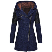 Rosemary | Winterjacke – Dunkelblau (mit Samtkapuze)
