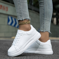 Sommerliche Sneaker für Damen - Bequeme weiße Schuhe für Einlage – Weiß